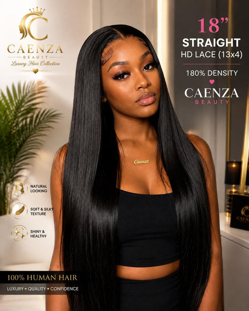 18" Straight HD Lace Wig-100% human Hair | 13x4 | 180% Density