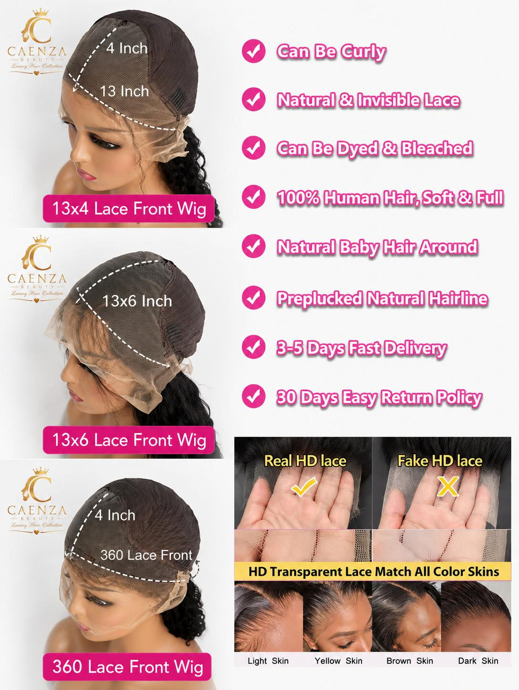 20” Body Wave HD Lace Wig (13×4) | 180% Density | 100% Human Hair