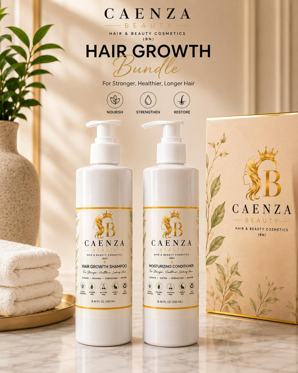 CAENZA BEAUTY Shampoo & Conditioner Duo