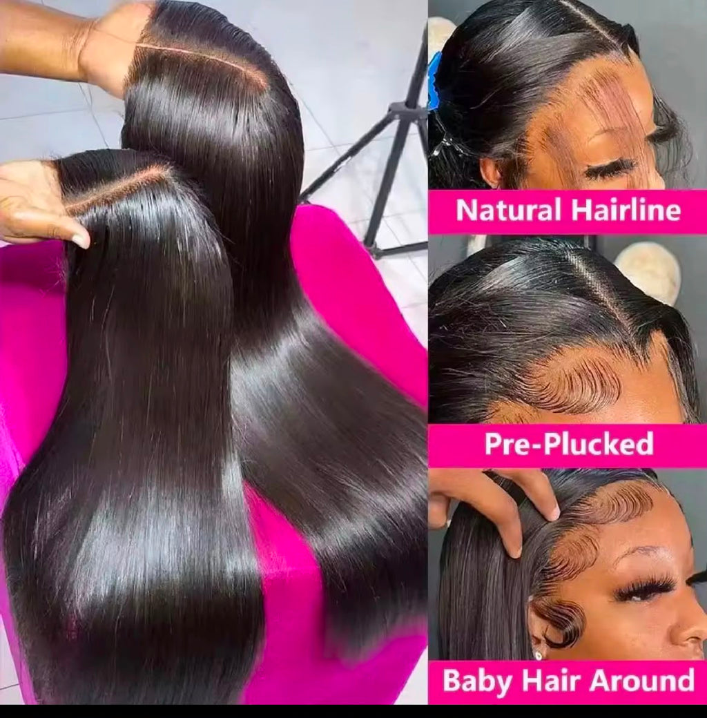 24” Straight HD Lace Wig 13×4 | 210% Density | 100% Human Hair