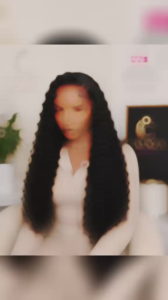 22” Deep Wave HD Lace Wig – 13×4, 180% Density